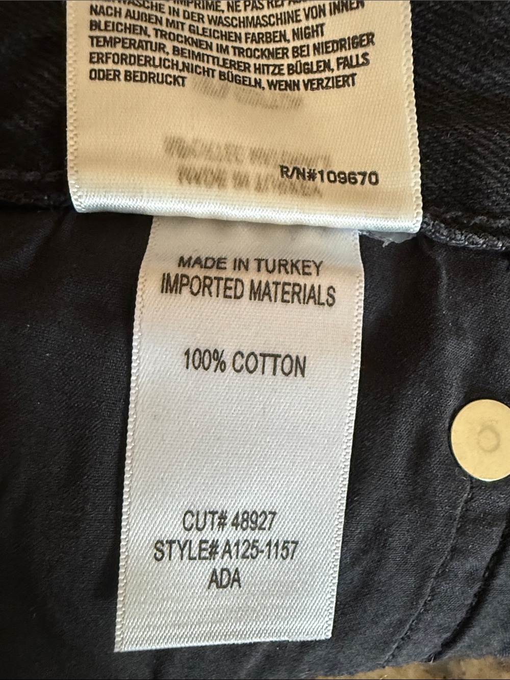 Agolde Mini Skirt Black Denim High Rise Raw Hem Button Front & 5 Pockets Sz 29 - Picture 6 of 9
